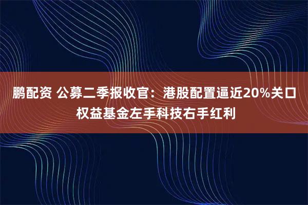 鹏配资 公募二季报收官：港股配置逼近20%关口 权益基金左手科技右手红利